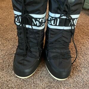 Black and White Moon Boots